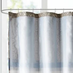 Perry Embroidered Shower Curtain Navy Blue -Madison Park GUEST 675d9355 0645 4c6b 96fc 68fe201287f2