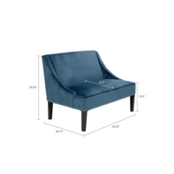 Delaney Swoop Arm Settee Blue -Madison Park GUEST 6913a30a 28d0 4851 994b 6c1fea3dd6f3