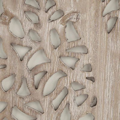 Laurel Branches Carved Wood Wall Decor Panel Natural - Madison Park 2 Laurel Branches Carved Wood Wall Decor Panel Natural - Madison Park - Image 2