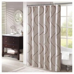 Fenice Taffeta Embroidered Shower Curtain -Madison Park GUEST 6e44fa7e ab77 4cf5 95a0 9d03fc88e214