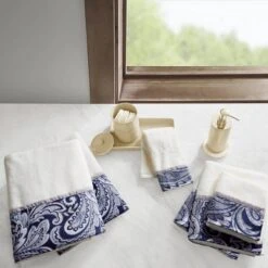 6pc Charlotte Jacquard Towel Set -Madison Park GUEST 6f18557f efdb 43ba 8f0d 9710516b647a