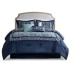 Martha Jacquard Comforter Set Navy - Madison Park