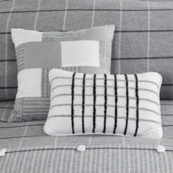 Madison Park 5pc Oakdale Faux Linen Jacquard Comforter Set Gray 16 Madison Park 5pc Oakdale Faux Linen Jacquard Comforter Set Gray -Madison Park GUEST 70414206 8569 4c2c b507 0daaf78bfd83