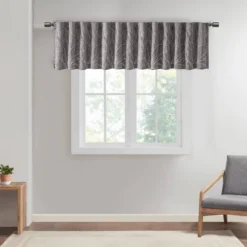 18"x50" Faux Silk Blackout Embroidered Window Valance - Aden -Madison Park GUEST 7679bbf8 048c 4d39 8725 58191fc24a6a