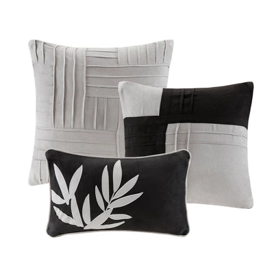 Landcaster Microsuede Pleated Comforter Set 7pc 2 Landcaster Microsuede Pleated Comforter Set 7pc - Image 2