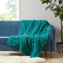 50"x60" Ruched Faux Fur Throw Blanket - Madison Park -Madison Park GUEST 7b6b571b 5feb 41bc 9bbf 8f30e3c4c0b7