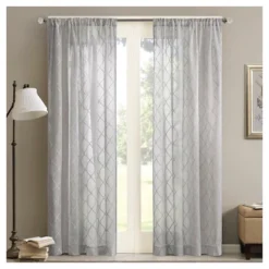 84"x50" Clarissa Diamond Sheer Curtain Panel -Madison Park GUEST 7c0bb0f0 ef8b 43e0 8c3d 0d873876084b
