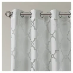 Zoe Fretwork Burnout Sheer Curtain Panel -Madison Park GUEST 7c221077 62b1 4cb3 bd8e 7dde34e70584