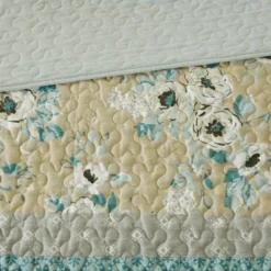 6pc Loraine Cotton Printed Reversible Quilt Set Green - Madison Park -Madison Park GUEST 7d8eee33 9ebd 4fb6 8b9d db86837229af