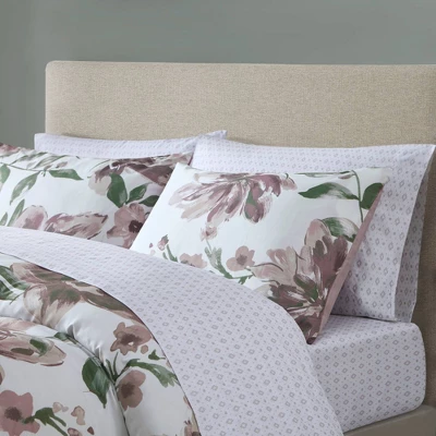 Madison Park Robin Floral Comforter Bedding Set With Bed Sheets Mauve 2 Madison Park Robin Floral Comforter Bedding Set With Bed Sheets Mauve - Image 2