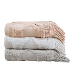 50"x60" Hannah Cotton Tufted Throw Blanket -Madison Park GUEST 83ba6e32 0b99 4ecb 9328 473373b3f658