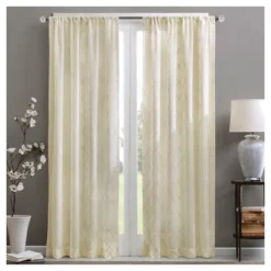 84"x50" Clarissa Diamond Sheer Curtain Panel -Madison Park GUEST 847b5b1a 9e0a 41da 9400 e7e3a24fa064