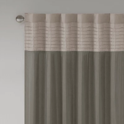 84"x50" Salem Polyoni Pintuck Light Filtering Window Curtain Panel - Madison Park 5 84"x50" Salem Polyoni Pintuck Light Filtering Window Curtain Panel - Madison Park - Image 5