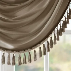 46"x38" Gail Faux Silk Waterfall Embellished Valance -Madison Park GUEST 89d2e2f6 2d98 4494 81b8 a232268b87a8