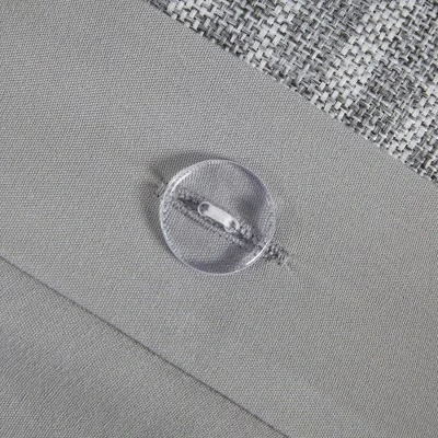 Madison Park 3pc King/California King Oakdale Faux Linen Jacquard Duvet Cover Set Gray 9 Madison Park 3pc King/California King Oakdale Faux Linen Jacquard Duvet Cover Set Gray - Image 9