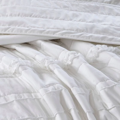 Alexis Ruffle Quilted Coverlet Set - 4pc 4 Alexis Ruffle Quilted Coverlet Set - 4pc - Image 4