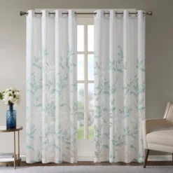 84"x50" Rosalie Burnout Printed Light Filtering Curtain Panel 18 84"x50" Rosalie Burnout Printed Light Filtering Curtain Panel -Madison Park GUEST 9155fce3 8b95 4e9c a411 08b91d3699c1