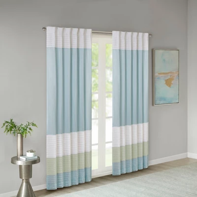 84"x50" Salem Polyoni Pintuck Light Filtering Window Curtain Panel - Madison Park 19 84"x50" Salem Polyoni Pintuck Light Filtering Window Curtain Panel - Madison Park - Image 19