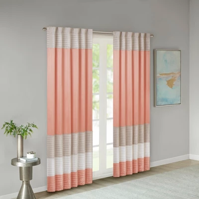 84"x50" Salem Polyoni Pintuck Light Filtering Window Curtain Panel - Madison Park 16 84"x50" Salem Polyoni Pintuck Light Filtering Window Curtain Panel - Madison Park - Image 16