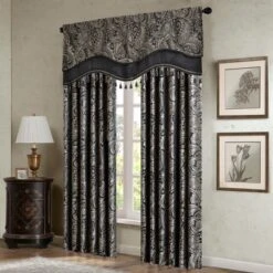 18"x50" Valerie Jacquard Window Valance -Madison Park GUEST 9b62a4b5 a901 4ab7 9853 71bf00f85928