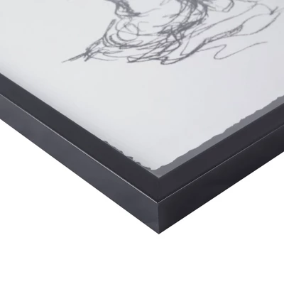 2pc Feminine Figures Deckle Framed Decorative Wall Art Black/White 3 2pc Feminine Figures Deckle Framed Decorative Wall Art Black/White - Image 3