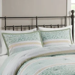 5pc Tulia Seersucker Comforter Bedding Set With Throw Pillows Green - Madison Park -Madison Park GUEST ab5ddaee 8c02 46ba 9466 2a3cc65968b6