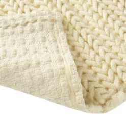 Braided Cotton Chenille Chain Stitch Bath Rug -Madison Park GUEST ae37a1a5 29ec 40b4 bfc4 83859590ea85