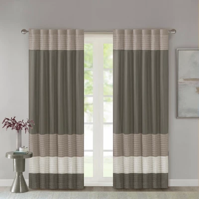 84"x50" Salem Polyoni Pintuck Light Filtering Window Curtain Panel - Madison Park 1 84"x50" Salem Polyoni Pintuck Light Filtering Window Curtain Panel - Madison Park