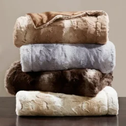 60"x70" Oversized Marselle Faux Fur Throw Blanket - Madison Park -Madison Park GUEST aecf9771 29ba 4e7c 8a6b 2977b15c6010