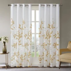 84"x50" Rosalie Burnout Printed Light Filtering Curtain Panel 19 84"x50" Rosalie Burnout Printed Light Filtering Curtain Panel -Madison Park GUEST b2653698 6379 420e 8ad7 76d9c4b67333