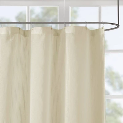 Angie Sheer Linen Shower Curtain - Madison Park 1 Angie Sheer Linen Shower Curtain - Madison Park