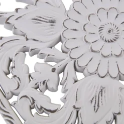 (Set Of 2) 15.5" X 31.5" Botanical Wood Carved Wall Panel White -Madison Park GUEST b579cd5b 4a43 4ebd ba66 d41c262ac221