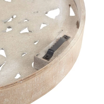 3pc Medallion Trio Wood Wall Decor Set Panel Natural/White - Madison Park 5 3pc Medallion Trio Wood Wall Decor Set Panel Natural/White - Madison Park - Image 5