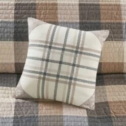6pc Warren Herringbone Quilted Reversible Coverlet Set With Decorative Pillows - Madison Park -Madison Park GUEST bd23b8cd 8581 4ca5 8fcc 7ce3833da34f