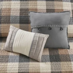 6pc Warren Herringbone Quilted Reversible Coverlet Set With Decorative Pillows - Madison Park -Madison Park GUEST c3a3aafc 1503 4ac0 9335 9623ed57ed94