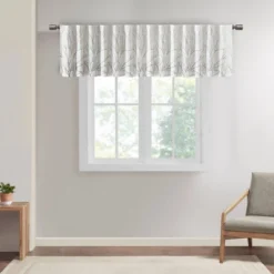 18"x50" Faux Silk Blackout Embroidered Window Valance - Aden -Madison Park GUEST c87f3cf9 296a 40f3 932d 5ea08dcb4eab