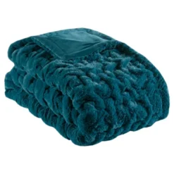 50"x60" Ruched Faux Fur Throw Blanket - Madison Park -Madison Park GUEST ca5df139 eaf0 4665 a18e b37bf1d74d01