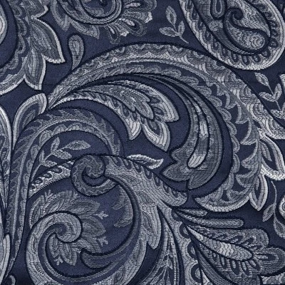 50"x18" Valerie Jacquard Room Darkening Window Curtain Panel With Beads Navy 4 50"x18" Valerie Jacquard Room Darkening Window Curtain Panel With Beads Navy - Image 4