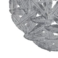 3pc Round Jax Feather Painted Iron Wall Decor Panel Set Gray - Madison Park -Madison Park GUEST cd169581 79d7 430f 8c74 98d9fbb47d17