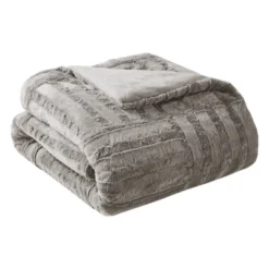 50"x60" Polar Solid Faux Fur Throw Blanket - Madison Park -Madison Park GUEST cefb4dd7 ec4a 43bd b83d 6f45d8cb3d0c