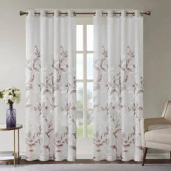 84"x50" Rosalie Burnout Printed Light Filtering Curtain Panel 17 84"x50" Rosalie Burnout Printed Light Filtering Curtain Panel -Madison Park GUEST cf237c2f eb2d 4bb2 a191 3cef289dbe2e