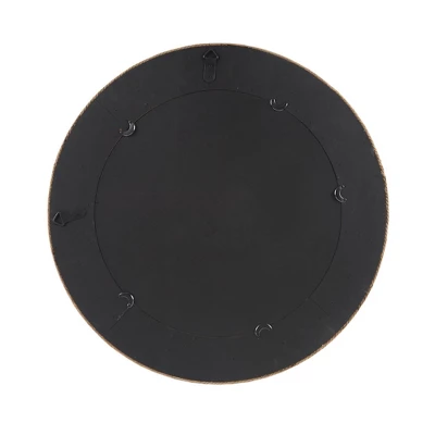 Round Cove Jute Decorative Wall Mirror Natural - Madison Park 3 Round Cove Jute Decorative Wall Mirror Natural - Madison Park - Image 3