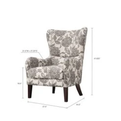 Aria Swoop Upholstered Wing Chair -Madison Park GUEST d847c6a6 9c6b 4508 b749 f073a9337340