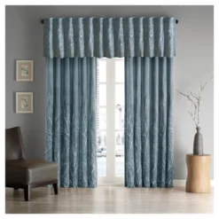 18"x50" Faux Silk Blackout Embroidered Window Valance - Aden -Madison Park GUEST d86cd628 26d4 4957 b1fc 58aba8fb1f70