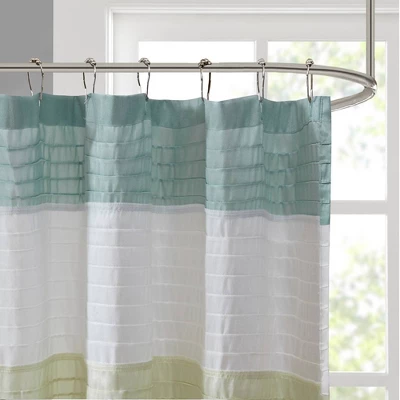 Salem Solid Pieced Polyester Shower Curtain 2 Salem Solid Pieced Polyester Shower Curtain - Image 2