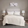Madison Park Colden Reversible Textured Faux Shearling To Faux Mink Comforter Set Ivory/Gray