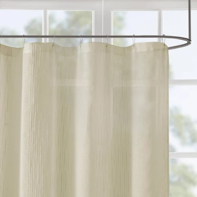 Angie Sheer Linen Shower Curtain - Madison Park 3 Angie Sheer Linen Shower Curtain - Madison Park - Image 3