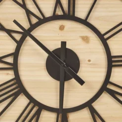 23.6" Mason Wood Wall Clock Natural/Black - Madison Park -Madison Park GUEST e3e94bef 0765 4cb6 83f1 4d6a780276a3