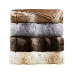 60"x70" Oversized Marselle Faux Fur Throw Blanket - Madison Park -Madison Park GUEST f2becc1b f58e 4594 9971 07855858dcd5