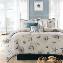 7pc Rockaway Cotton Printed King Comforter Set